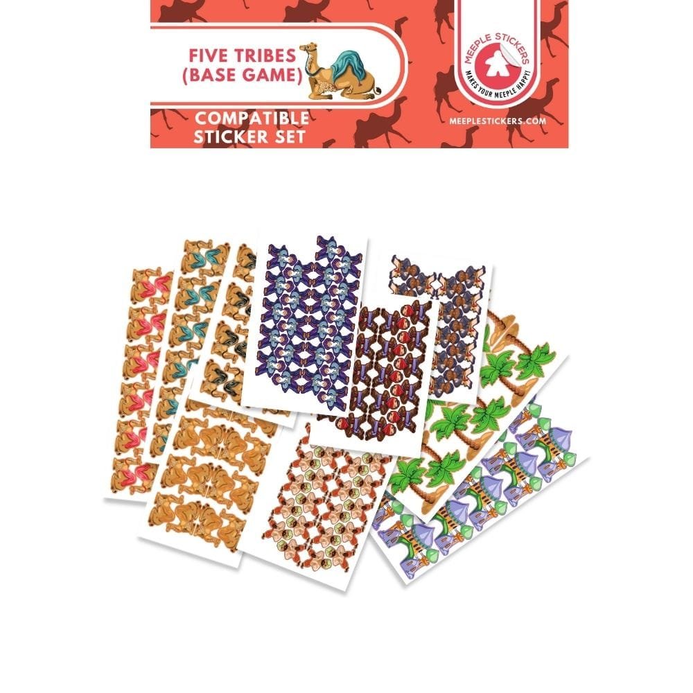 Meeple Sticker Five Tribes Sticker Set beidseitig