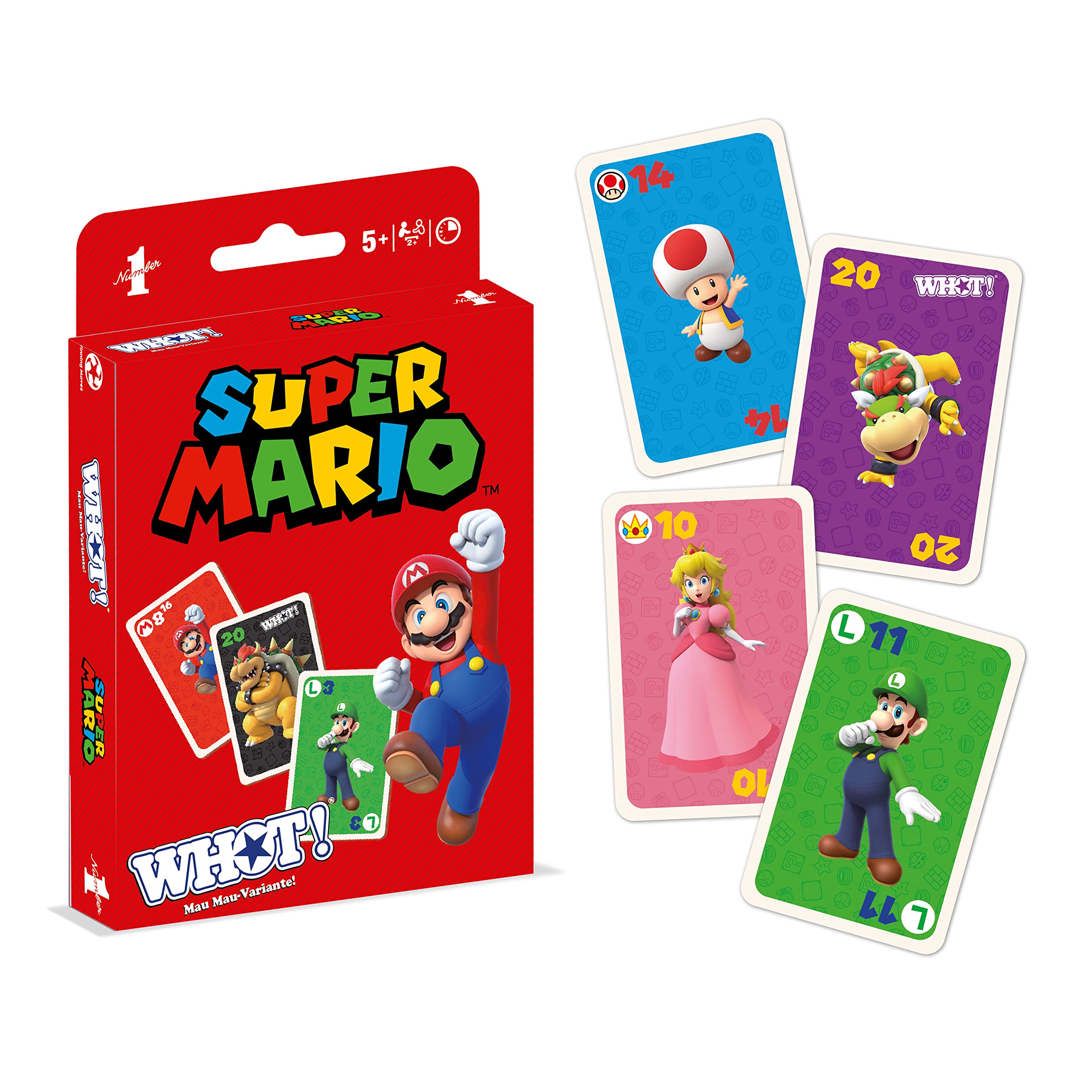Winning Moves WHOT! Super Mario Kartenspiel ab 5 Jahren Reise