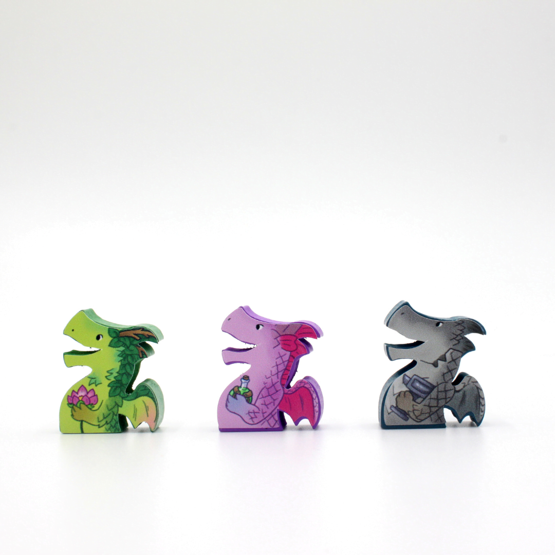 Meeple Sticker FlameCraft Sticker Set Meeple Aufkleber Drachen