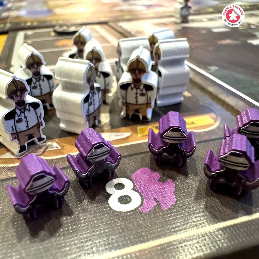 Meeple Sticker Barrage Aufkleber Set Basis + Erweiterung