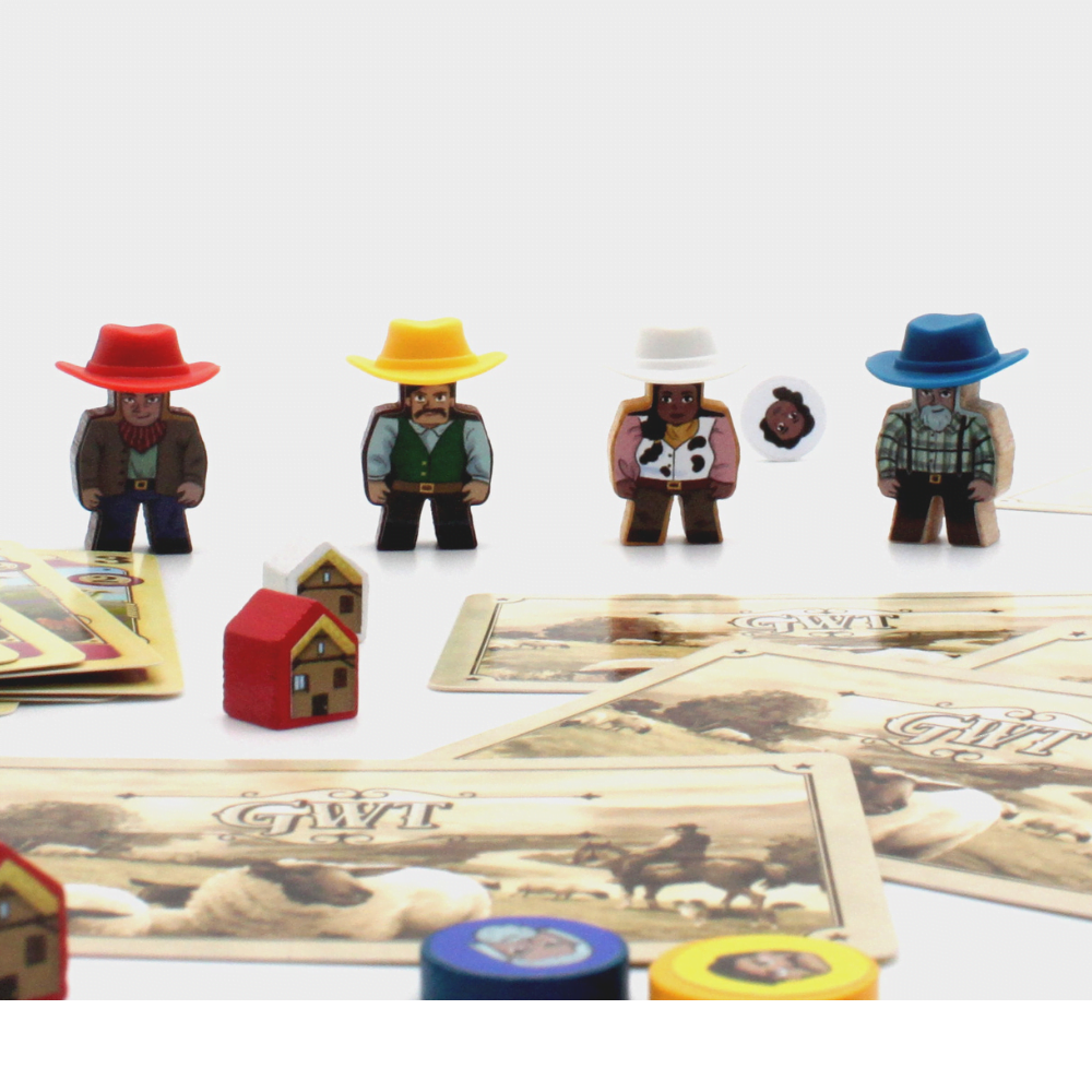 Meeple Sticker Great Western Trail New Zealand Sticker Set