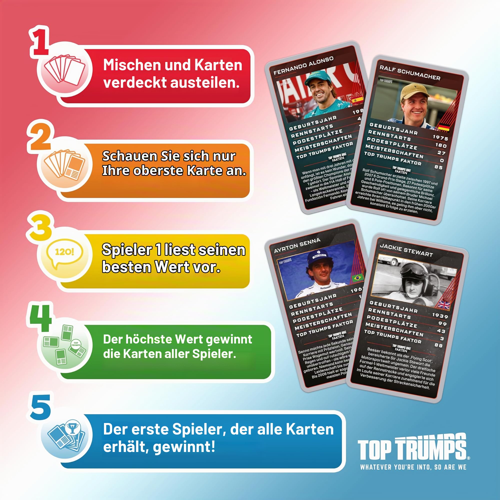 Top Trumps Collectables Grand Prix Helden Kartenspiel