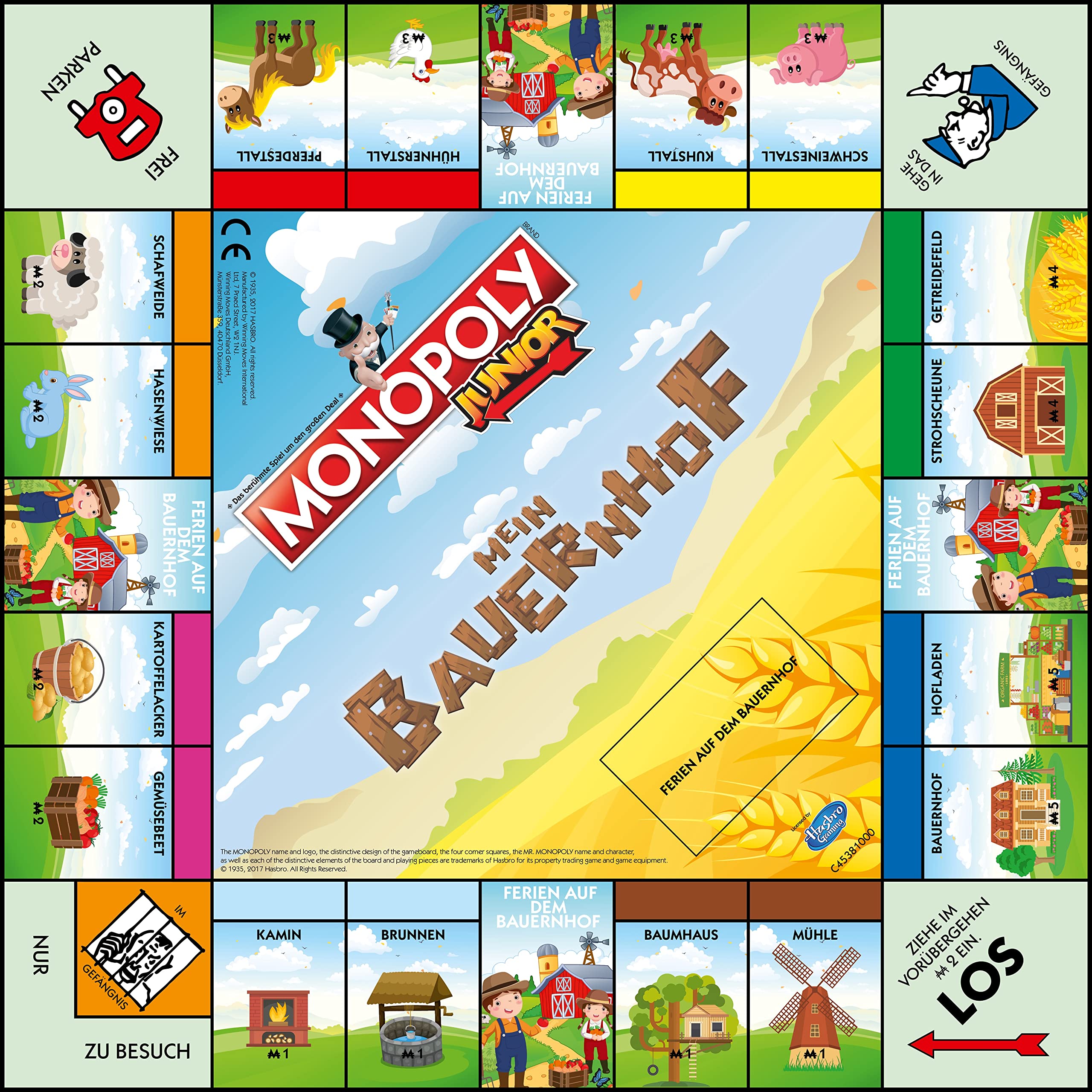 Winning Moves Monopoly Junior Mein Bauernhof Brettspiel ab 5 Jahren