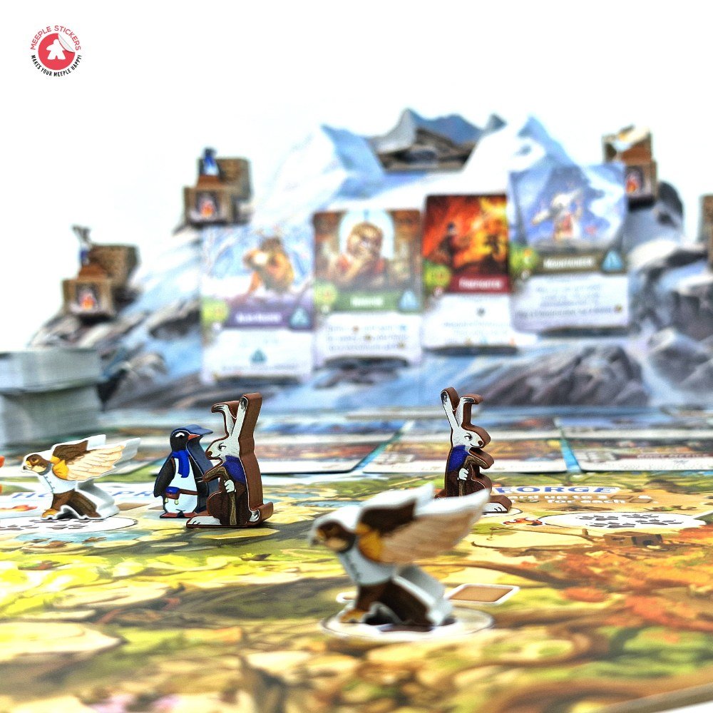 Meeple Sticker Everdell Silverfrost Aufkleber Set doppelseitig