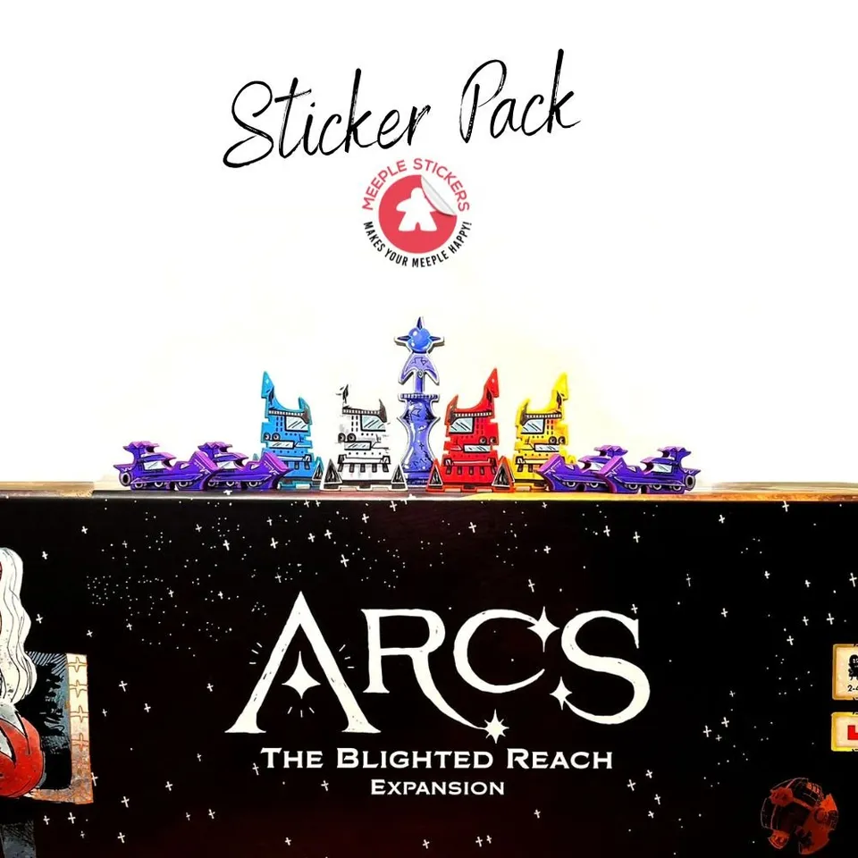 Meeple Sticker Arcs Blighted Reach Sticker Set Erweiterung