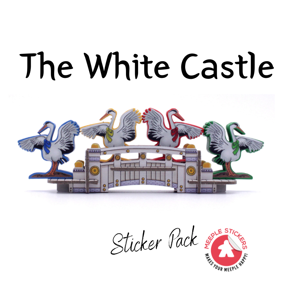 Meeple Sticker White Castle Sticker Set Meeple Aufkleber