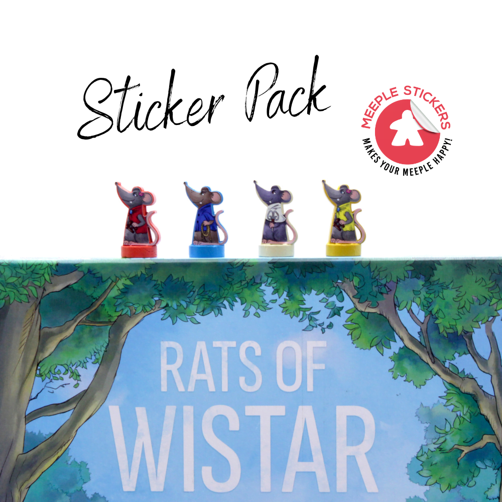 Meeple Sticker Rats of Wistar Sticker Set Ratten beidseitig