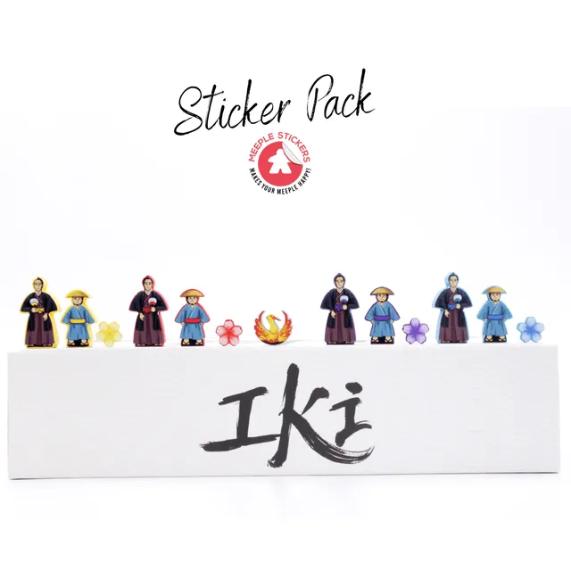 Meeple Stickers Iki Sticker Set Aufkleber Brettspiel doppelseitig