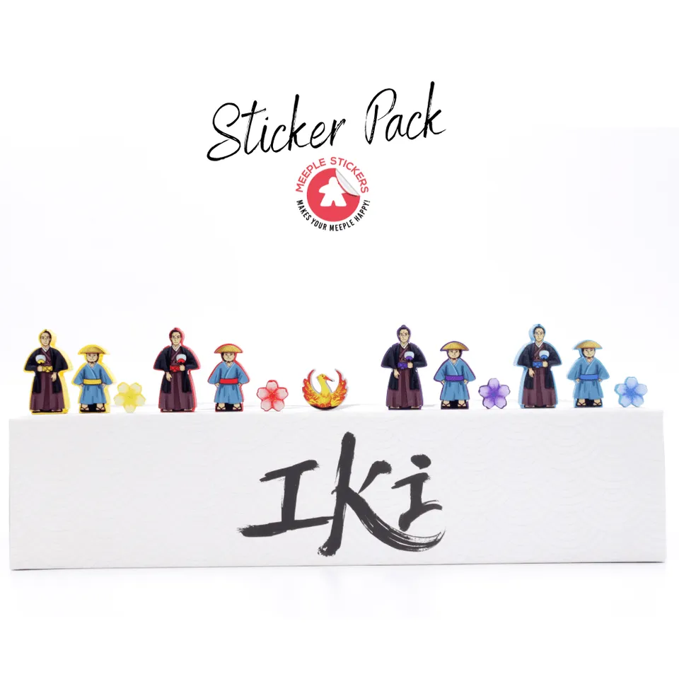 Meeple Stickers Iki Sticker Set Aufkleber Brettspiel doppelseitig