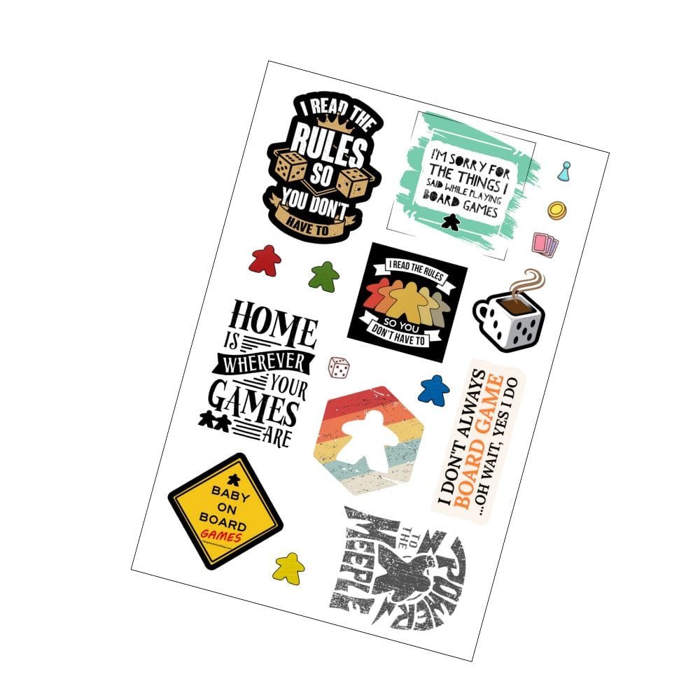 Meeple Sticker Board Game Fan Vol.2 Sticker Set 17 Stück