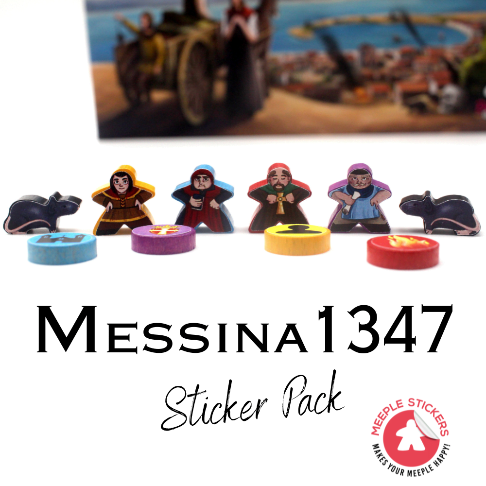 Meeple Sticker Messina 1347 Sticker Set Aufkleber beidseitig