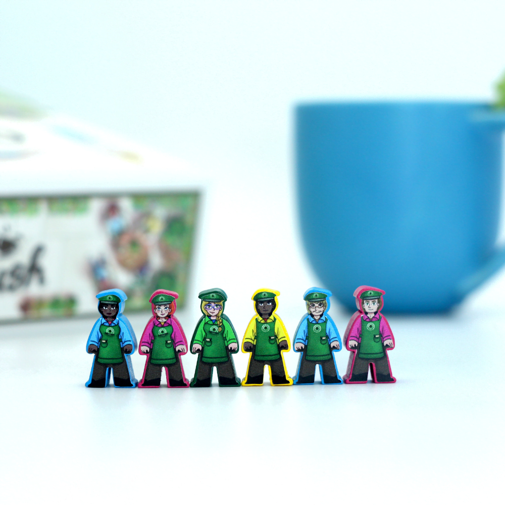Meeple Sticker Coffee Rush Piece of Cake Sticker Set Barista