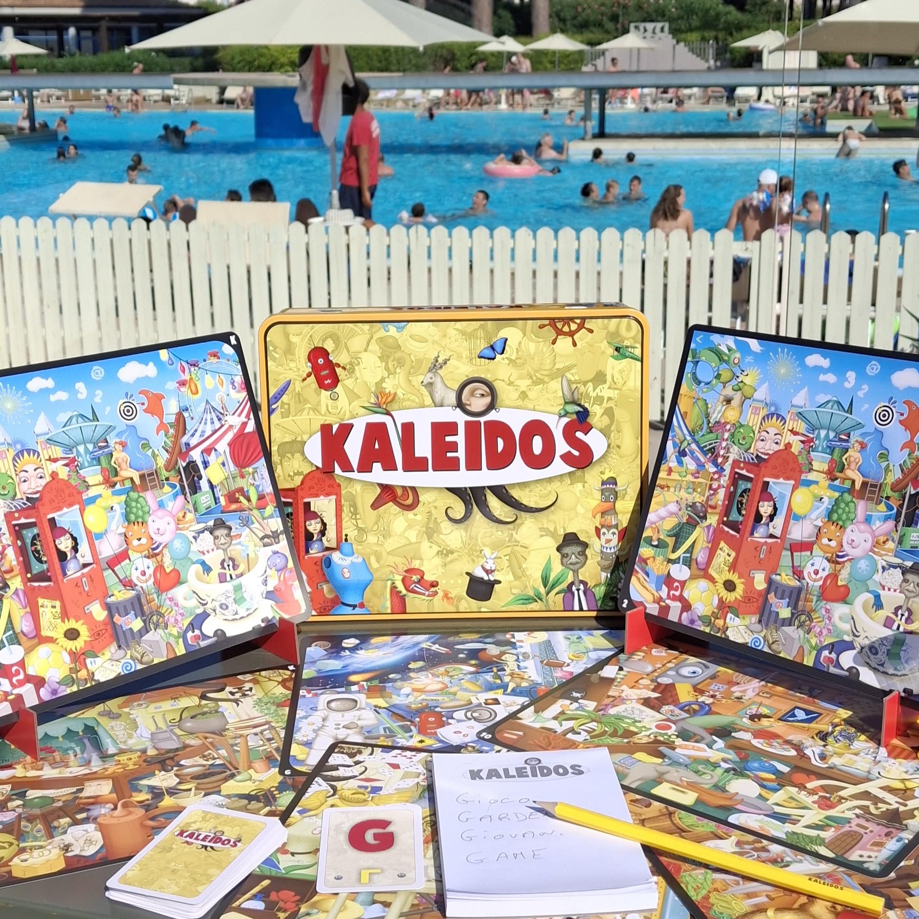 KaleidosGames Kaleidos Suchspiel Metallbox für 2+ Spieler Wortspiel