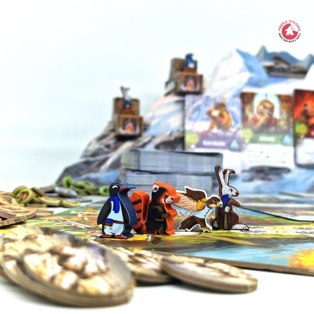 Meeple Sticker Everdell Silverfrost Aufkleber Set doppelseitig