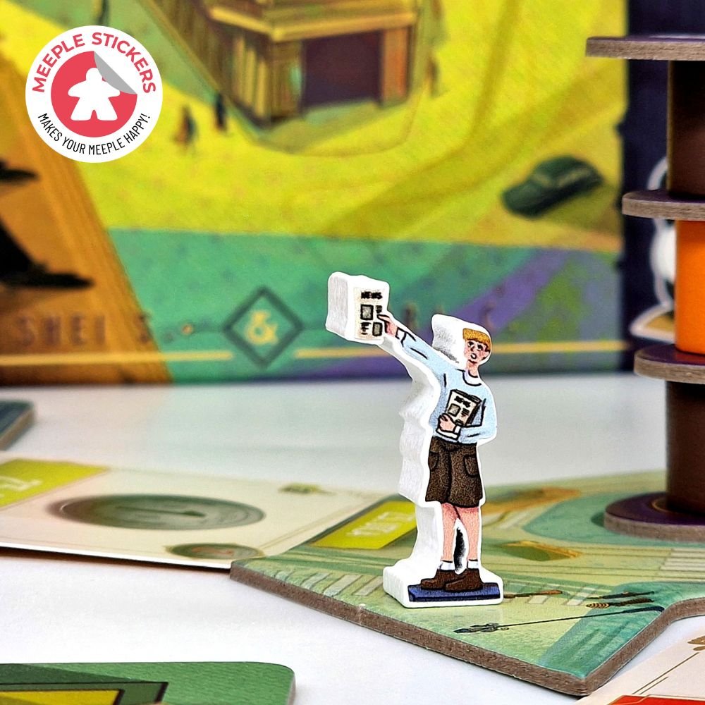 Meeple Sticker Flatiron Sticker Set Architekt Zeitungsjunge Aufkleber