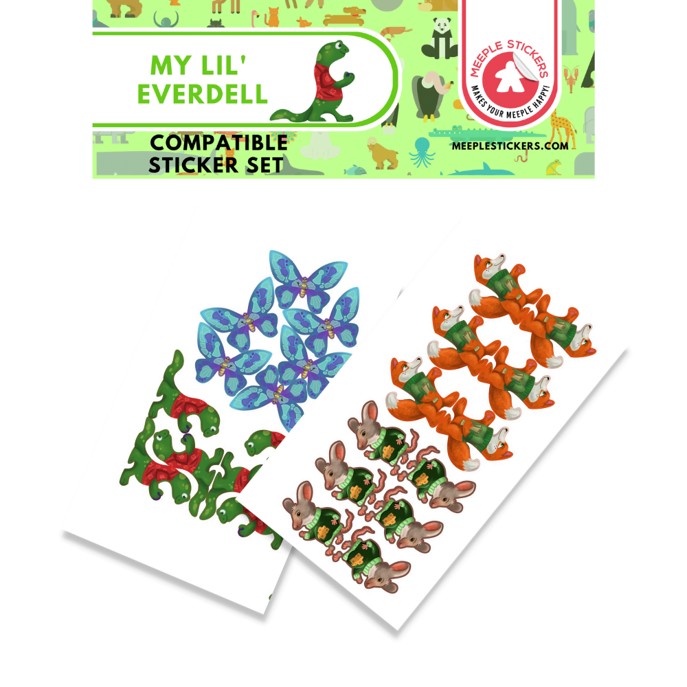 Meeple Stickers My Lil Everdell Sticker Set Aufkleber Kinder