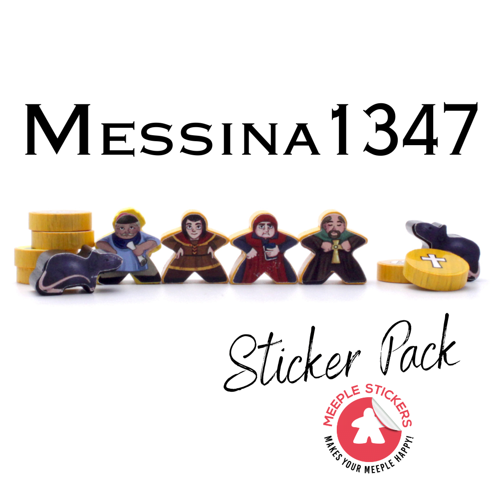 Meeple Sticker Messina 1347 Sticker Set Aufkleber beidseitig
