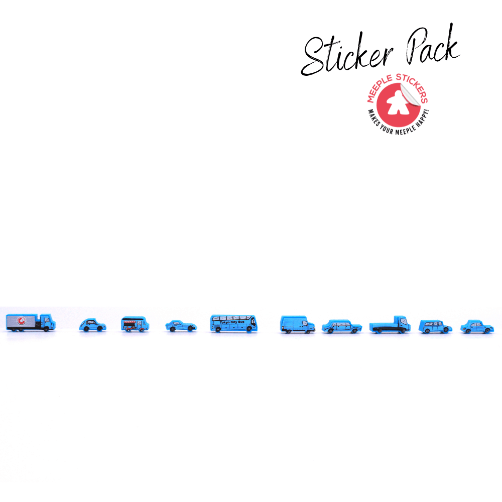 Meeple Sticker Tokyo Highway Rainbow City Sticker Set