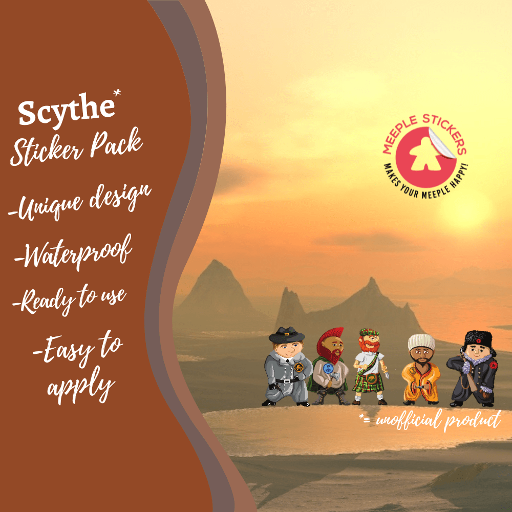 Meeple Sticker Stickers Scythe Sticker-Set doppelseitig