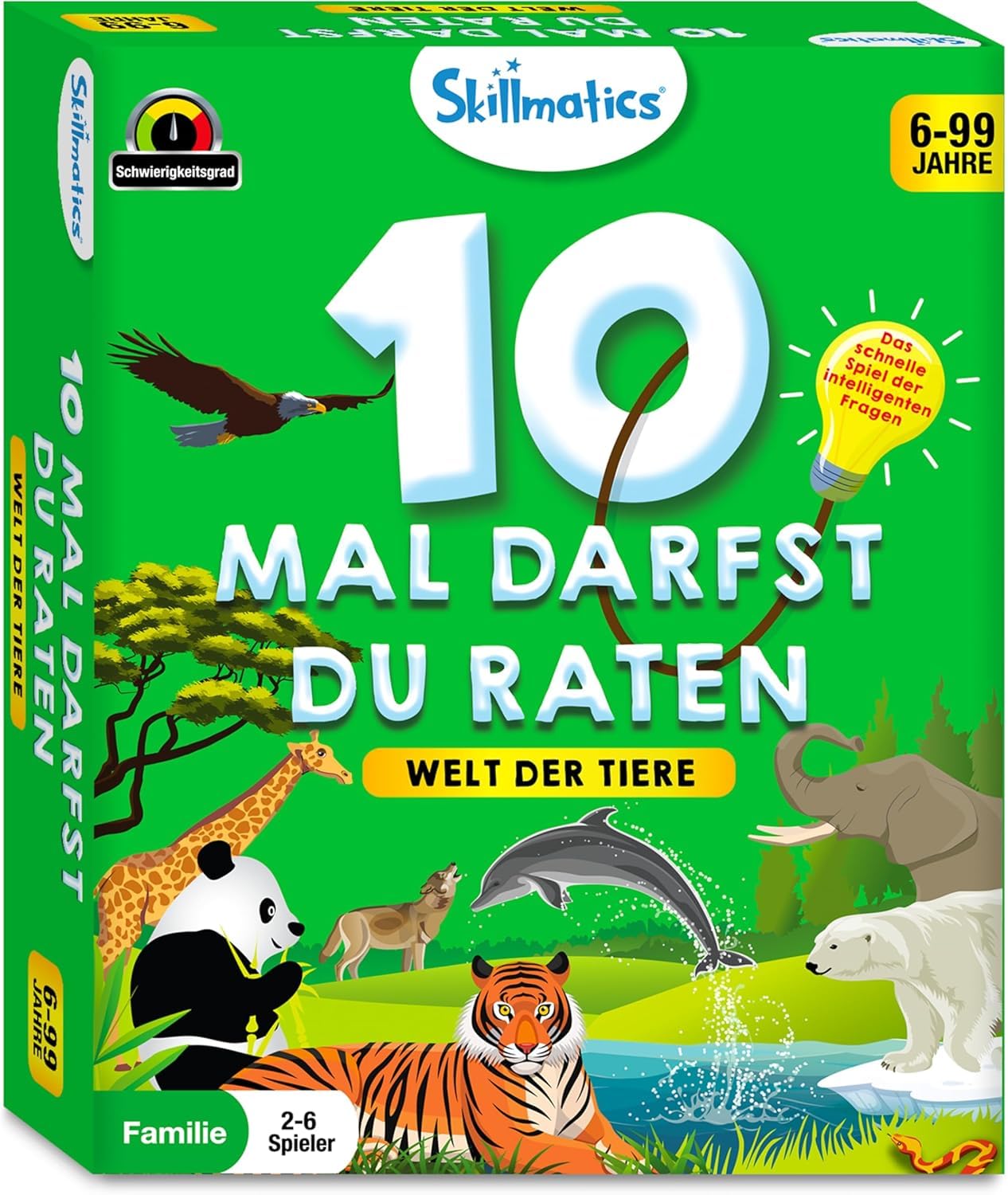 HCM Kinzel 10 Mal darfst du raten Welt der Tiere Kartenspiel 2-6 Spieler