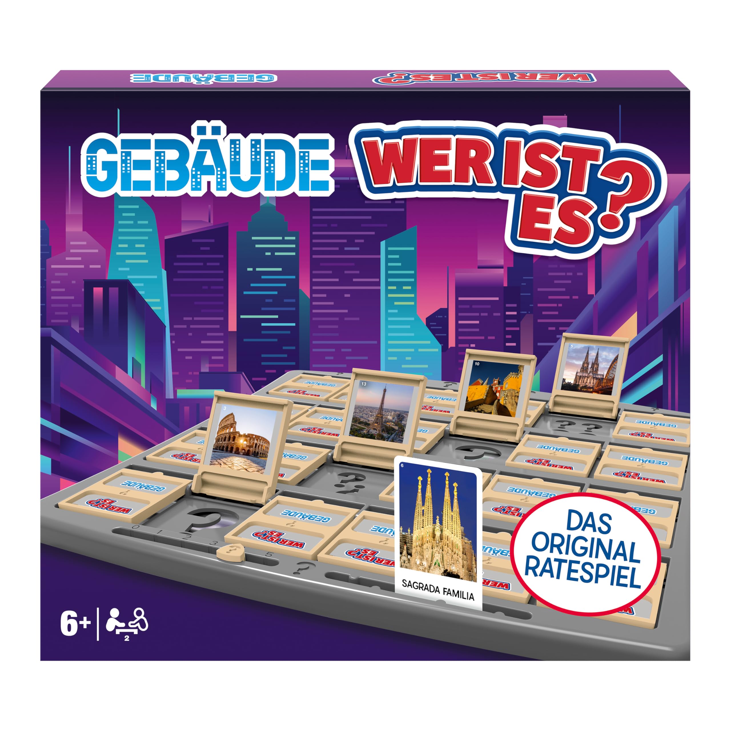 Winning Moves Wer ist es? Gebäude Edition Ratespiel 2 Spieler