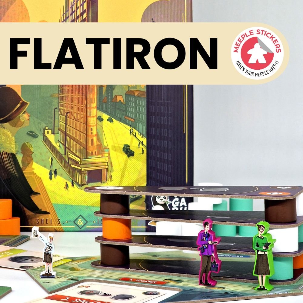 Meeple Sticker Flatiron Sticker Set Architekt Zeitungsjunge Aufkleber
