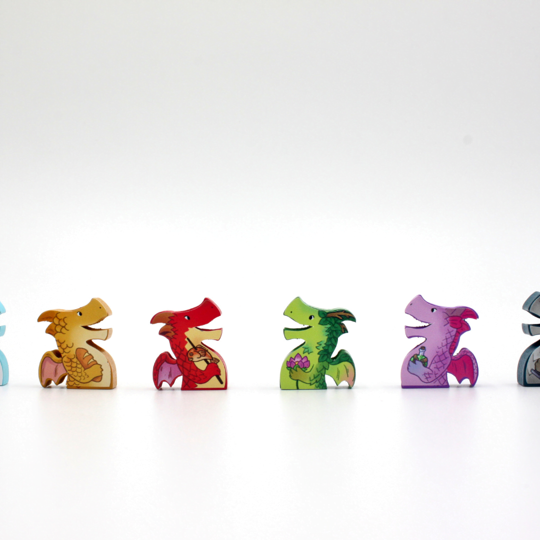 Meeple Sticker FlameCraft Sticker Set Meeple Aufkleber Drachen