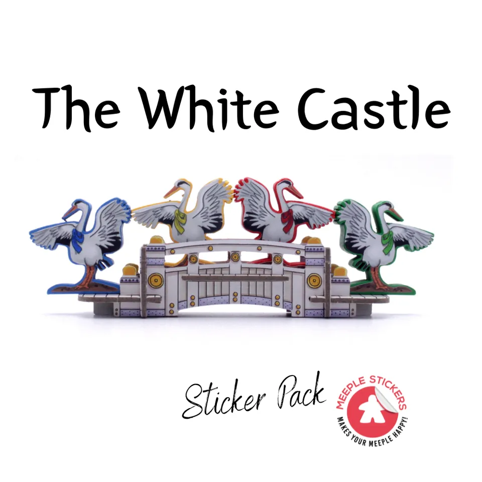 Meeple Sticker White Castle Sticker Set Meeple Aufkleber