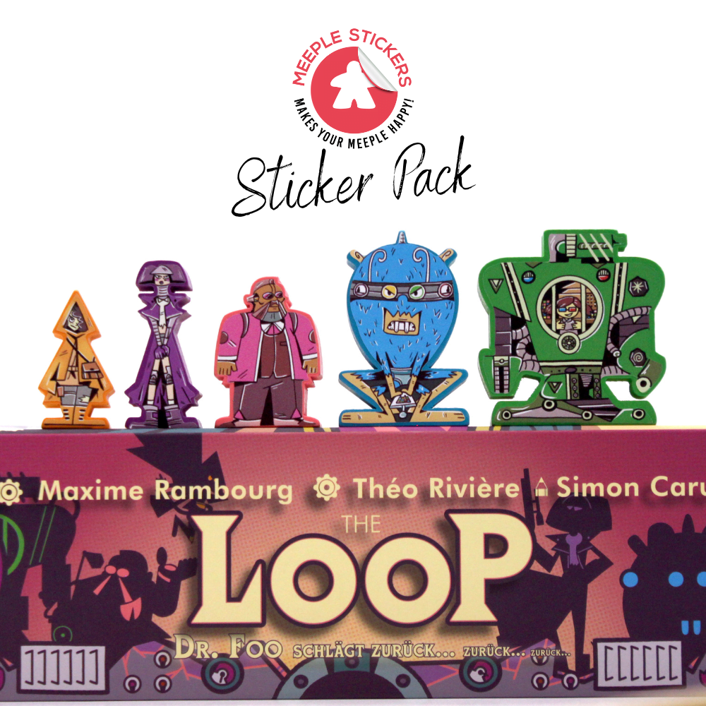 Meeple Sticker The Loop Sticker Set beidseitig Time Agent