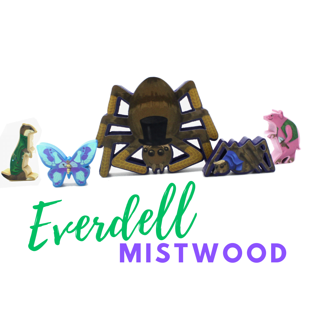 Meeple Sticker Everdell Mistwood Sticker Set beidseitig