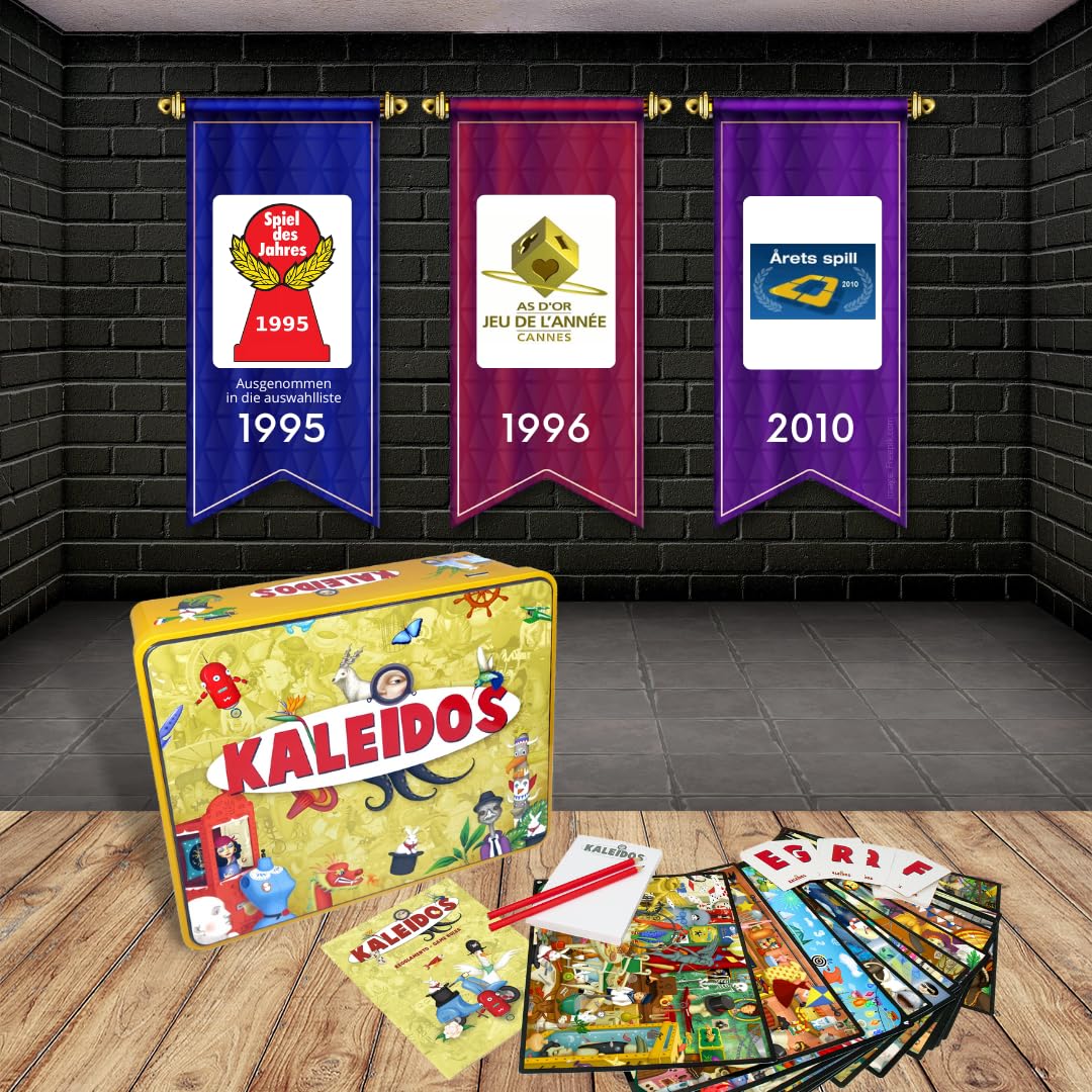 KaleidosGames Kaleidos Suchspiel Metallbox für 2+ Spieler Wortspiel