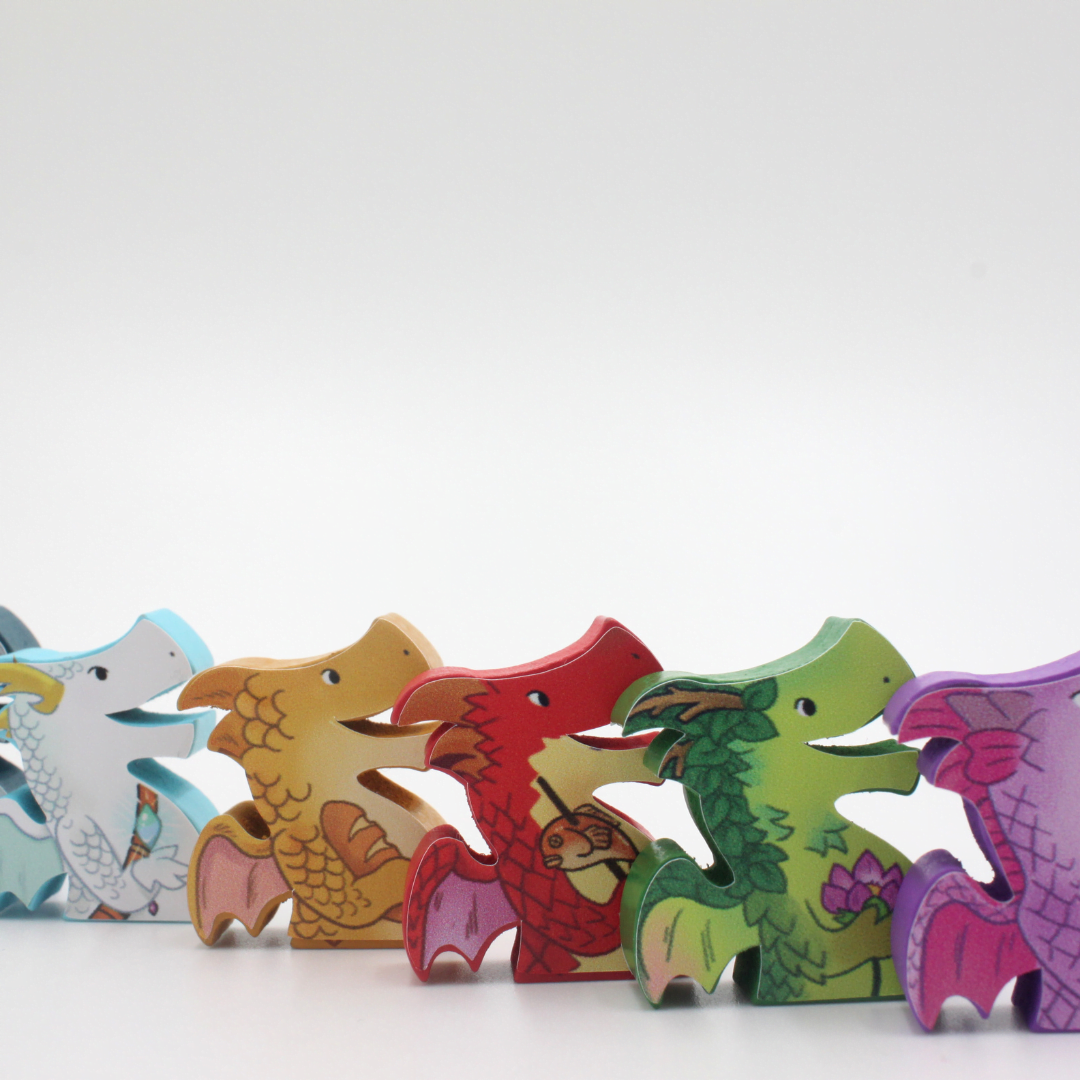 Meeple Sticker FlameCraft Sticker Set Meeple Aufkleber Drachen