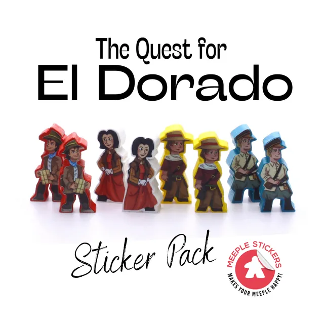 Meeple Sticker Quest for El Dorado Sticker Set beidseitig