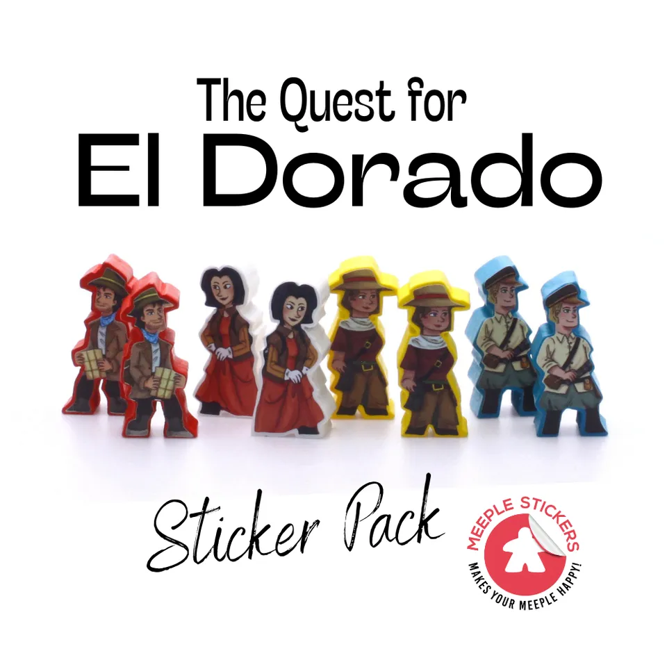 Meeple Sticker Quest for El Dorado Sticker Set beidseitig
