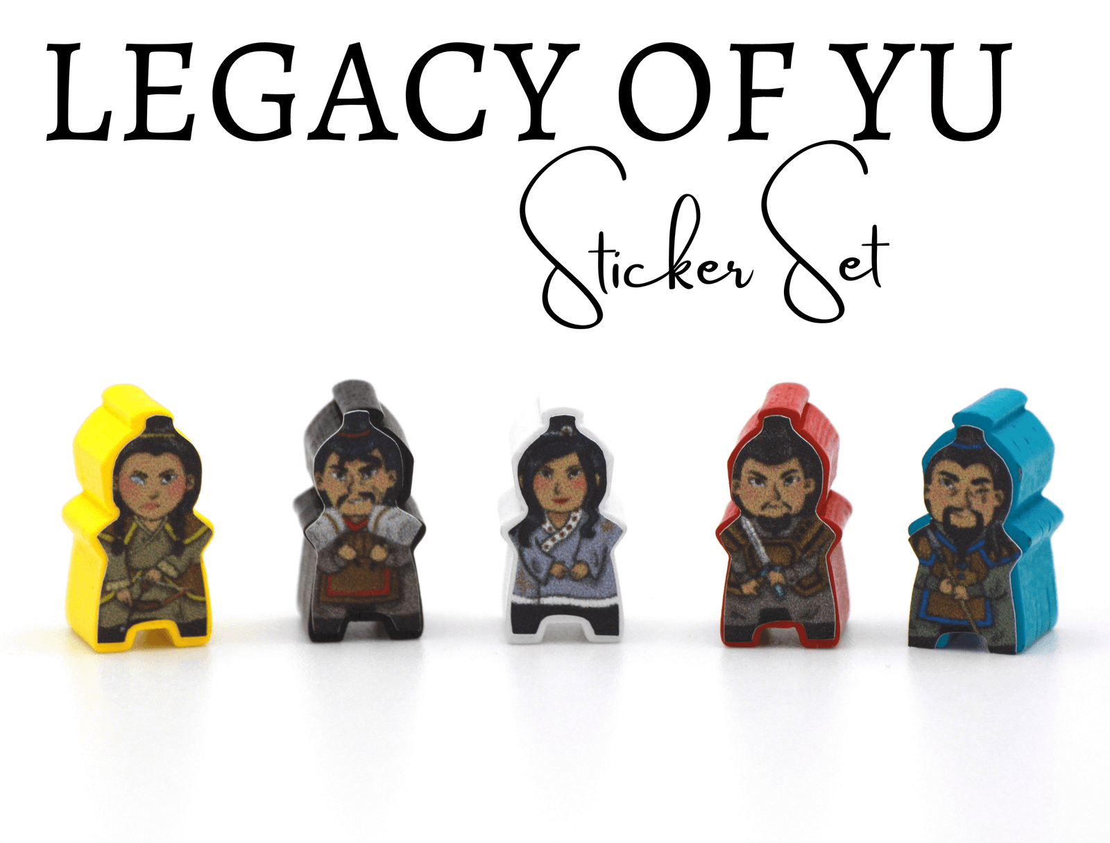 Meeple Sticker Legacy of Yu Sticker Set Aufkleber beidseitig
