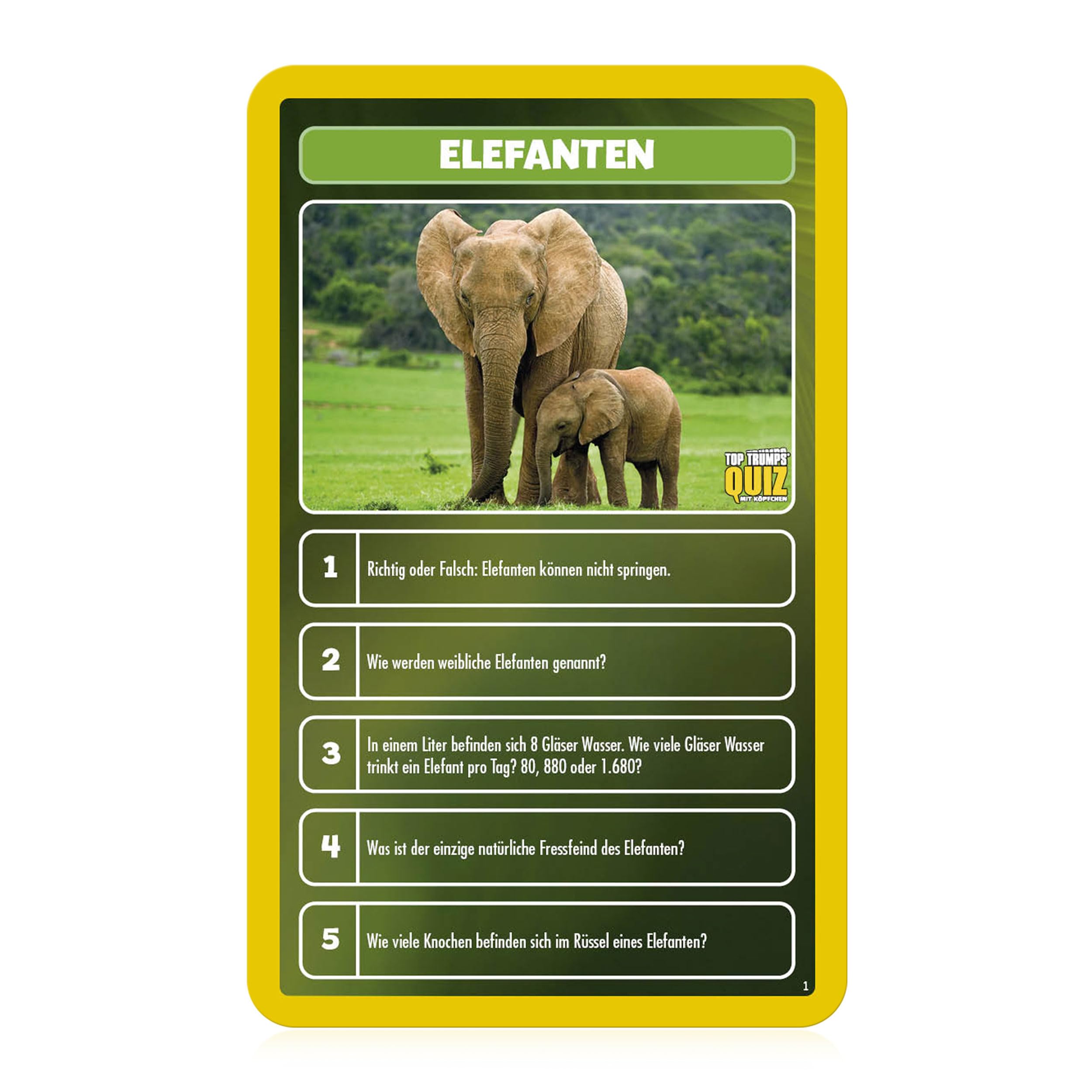 Winning Moves Top Trumps Quiz Welt der Tiere Kartenspiel ab 7