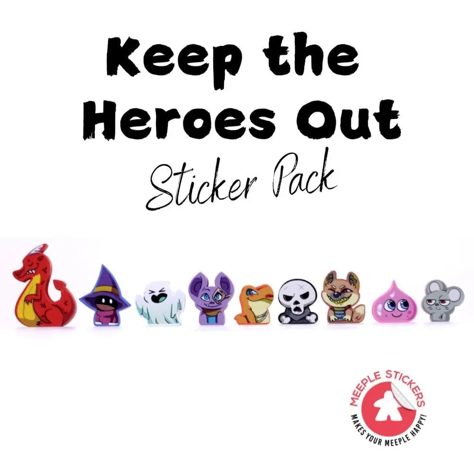 Meeple Sticker Keep the Heroes Out Sticker Set Monster