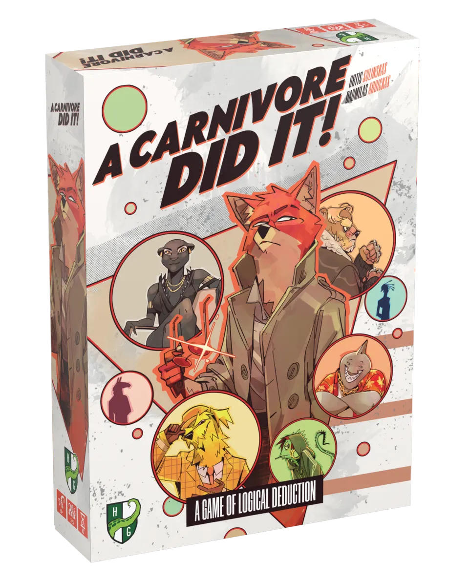 Horrible A Carnivore Did It! Detektivspiel 1-5 Spieler