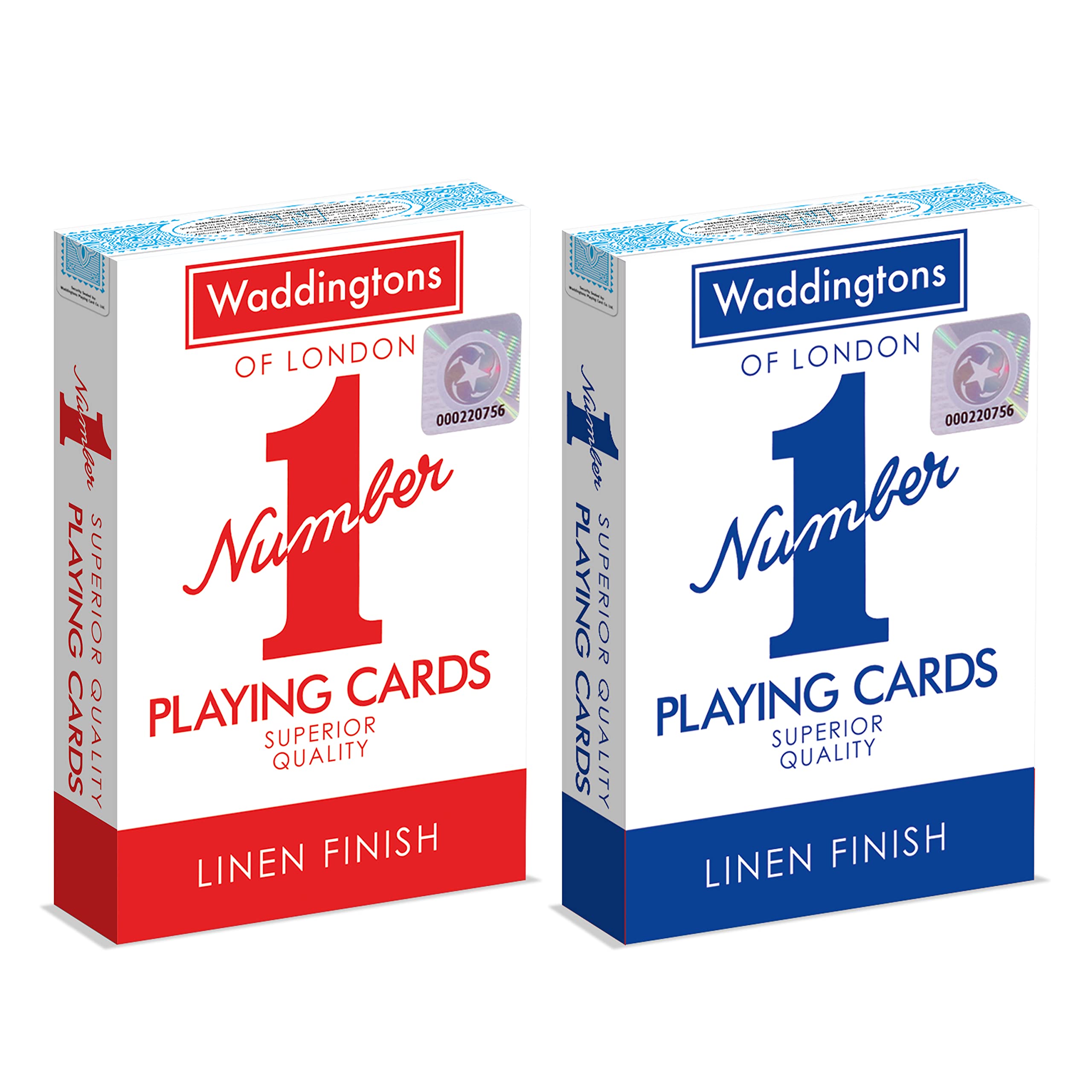 Winning Moves Number 1 Spielkarten Rot & Blau Doppelpack