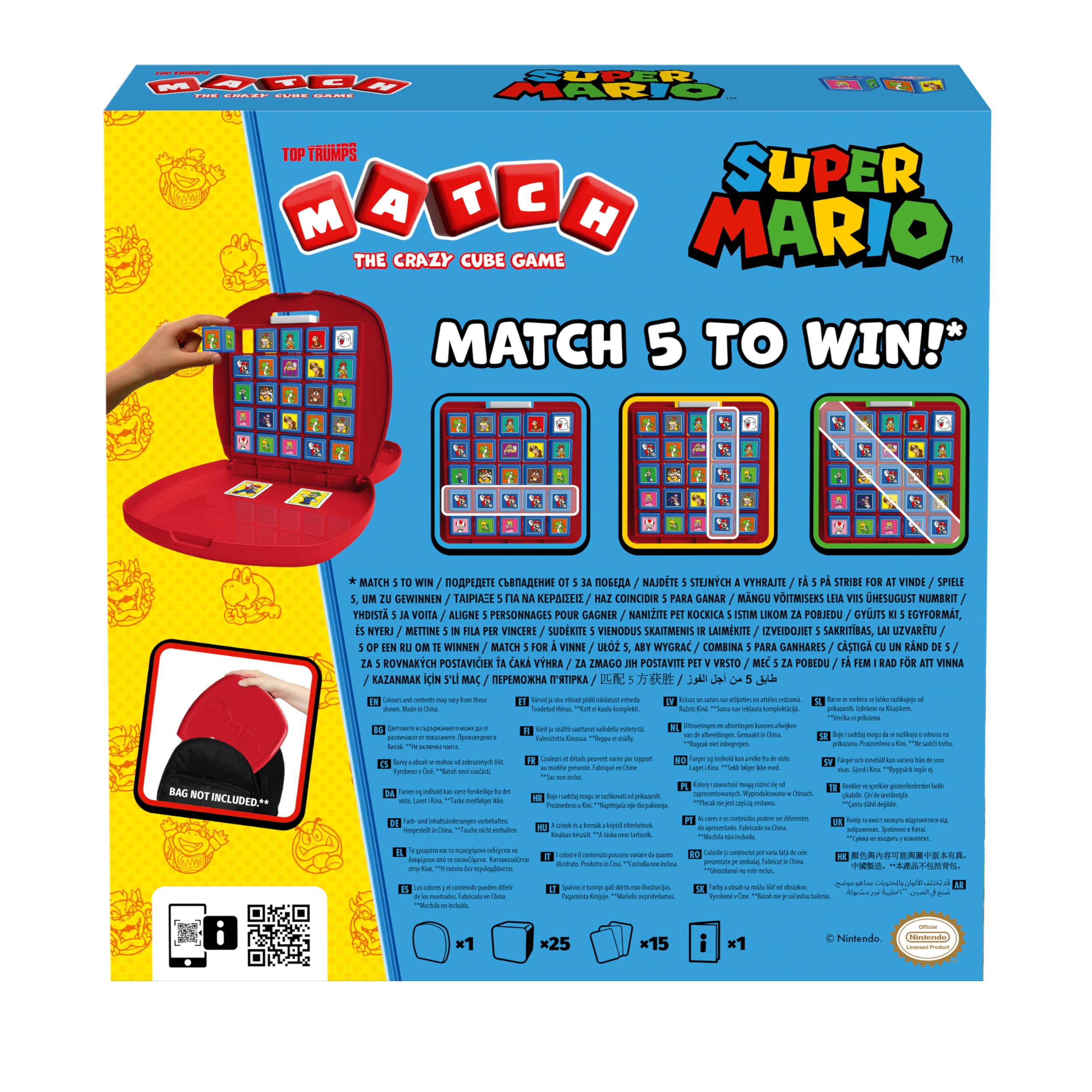 Winning Moves Top Trumps Match Super Mario Würfelspiel Koffer