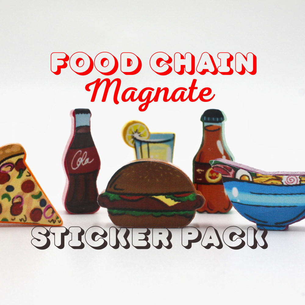 Meeple Sticker Food Chain Magnate Sticker Set Aufkleber