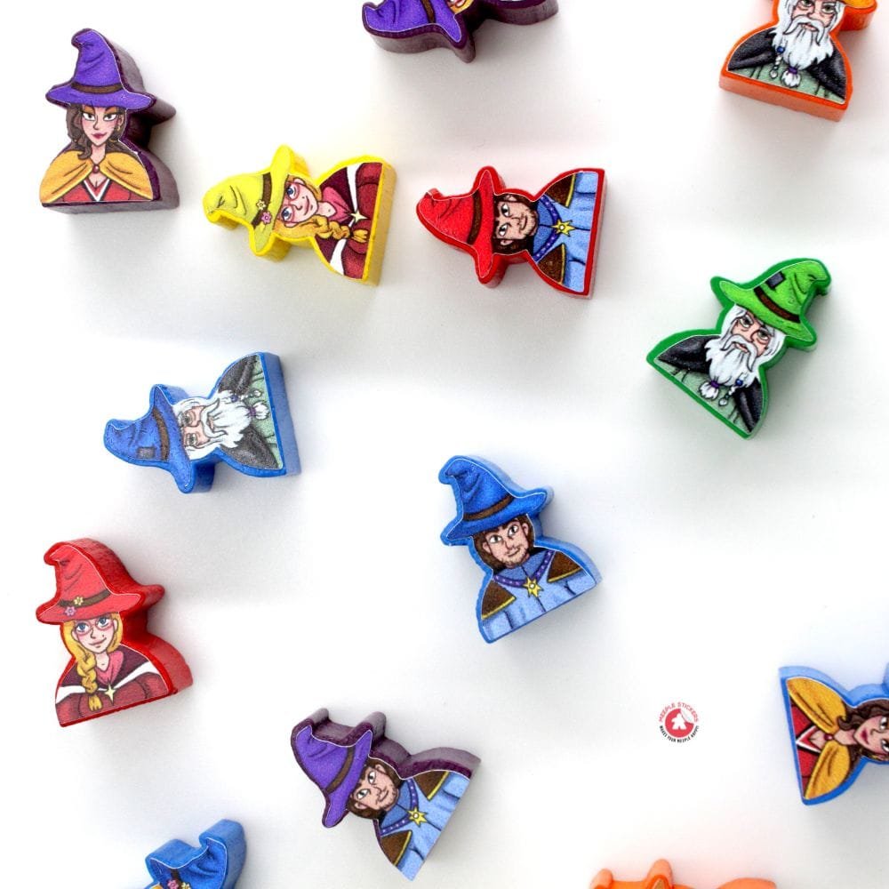 Meeple Sticker Wandering Towers Sticker Set Zauberer