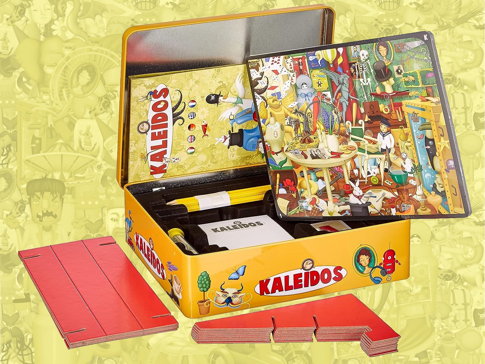 KaleidosGames Kaleidos Suchspiel Metallbox für 2+ Spieler Wortspiel