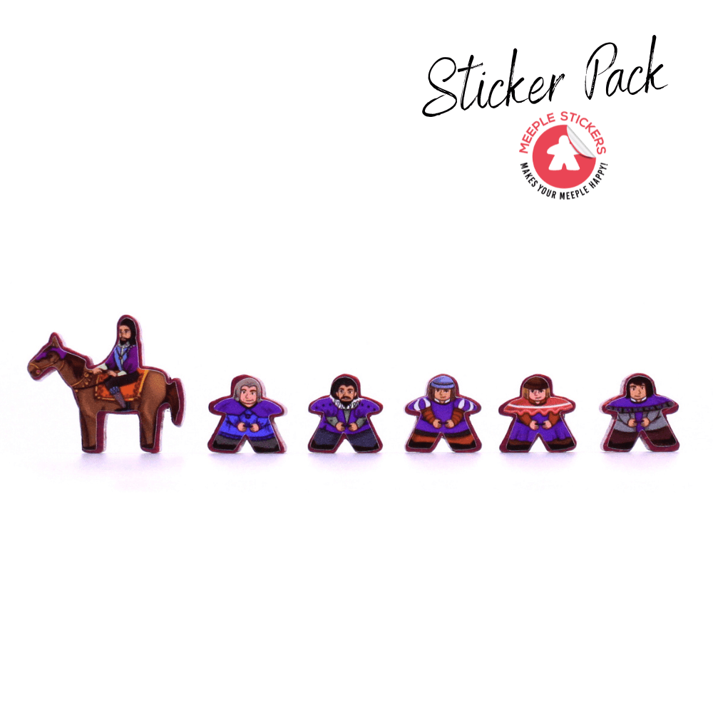 Meeple Sticker El Grande Sticker Set Aufkleber beidseitig