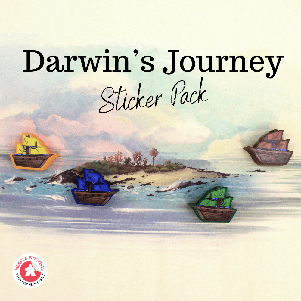 Meeple Sticker Darwins Journey Sticker Set doppelseitig