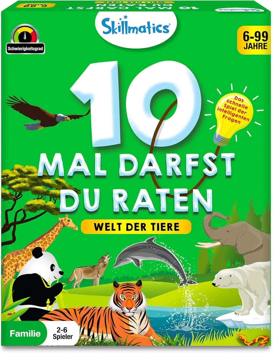 HCM Kinzel 10 Mal darfst du raten Welt der Tiere Kartenspiel 2-6 Spieler