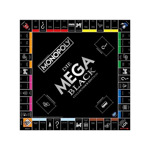 Winning Moves Monopoly Black Mega Edition Brettspiel XXL ab 8 Jahren