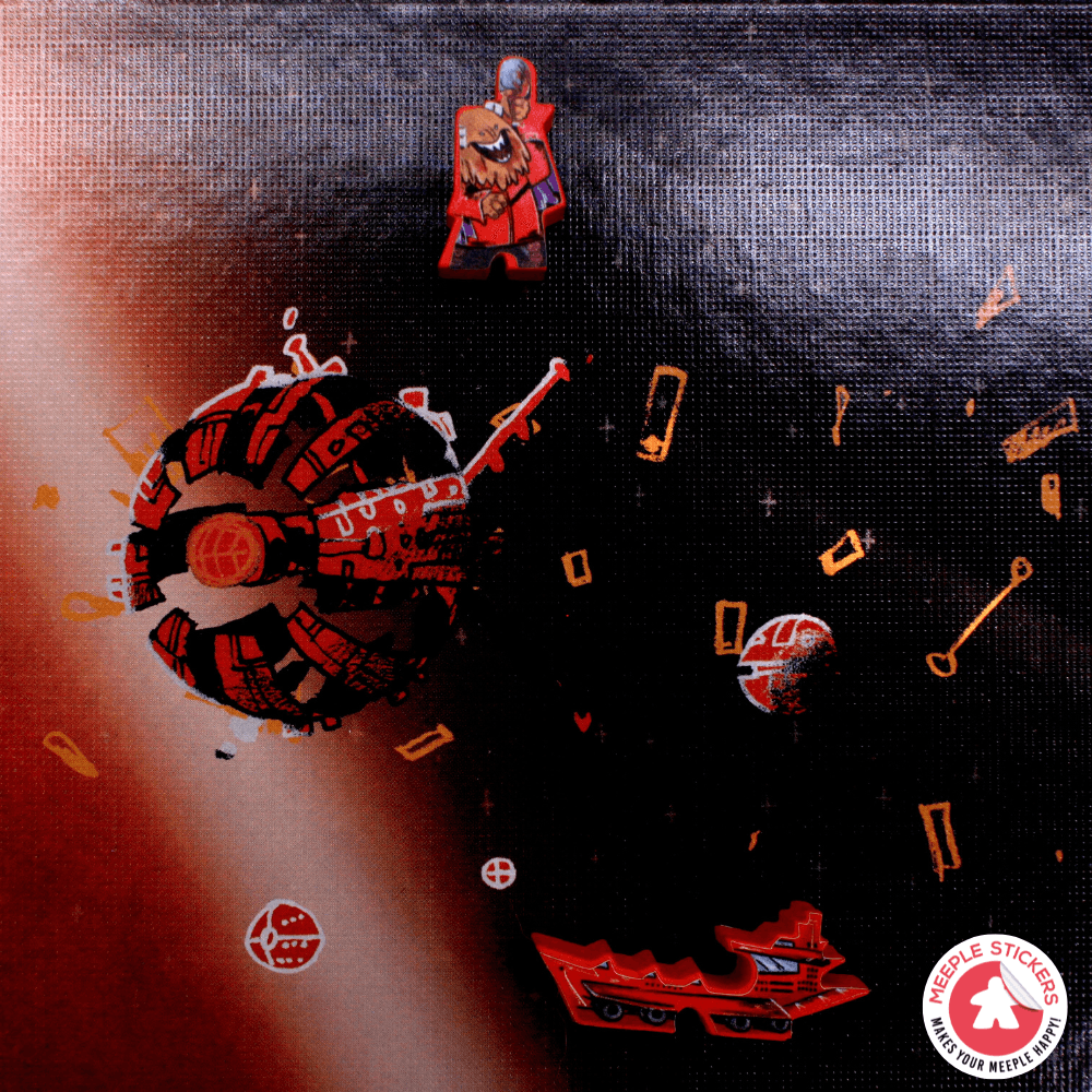 Meeple Sticker Arcs Sticker Set Agenten doppelseitig