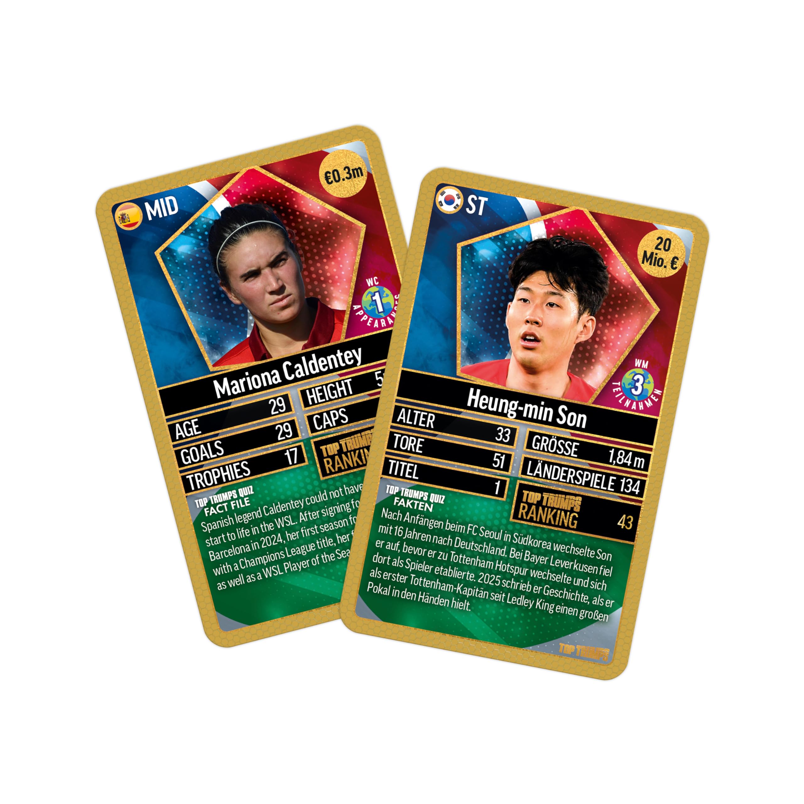 Winning Moves Top Trumps Weltfussballstars Kartenspiel Pack 6