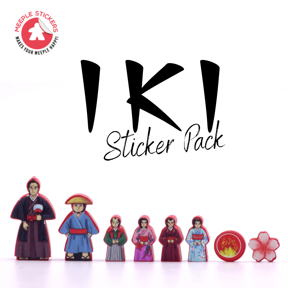 Meeple Stickers Iki Sticker Set Aufkleber Brettspiel doppelseitig
